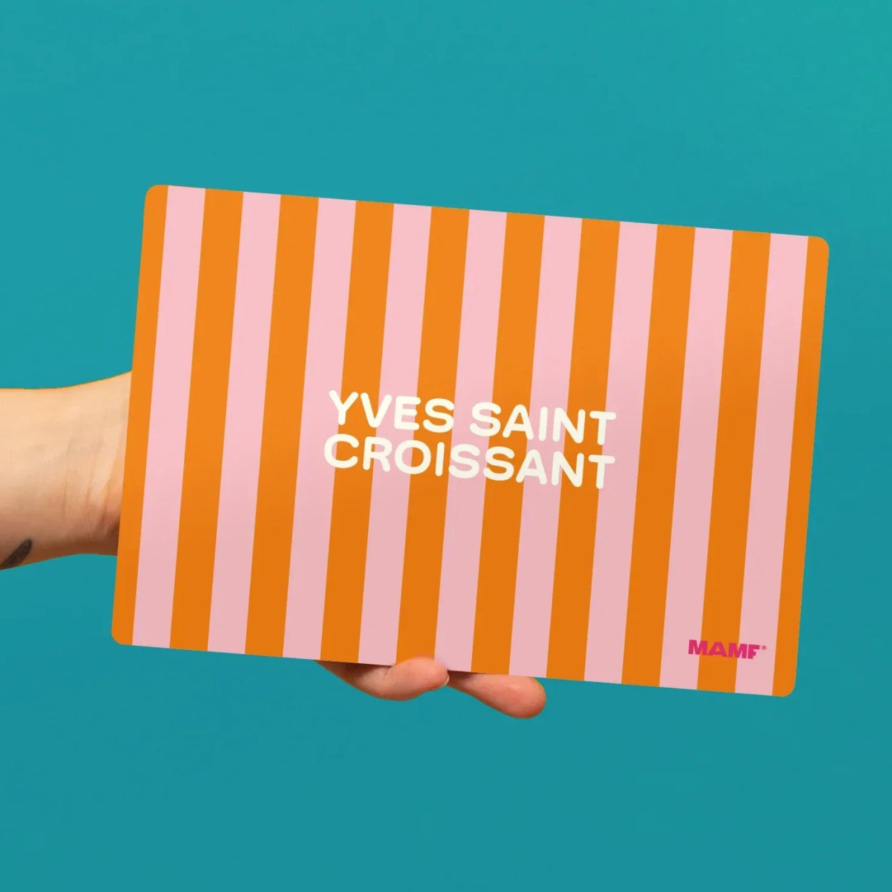 MAMF - YVES SAINT CROISSANT Frühstücksbrettchen - Tablett - ROSA ECK