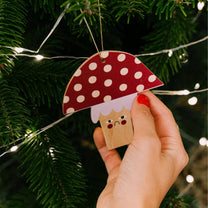 milin - Weihnachtsanhänger aus Holz • Mushroom - ROSA ECK