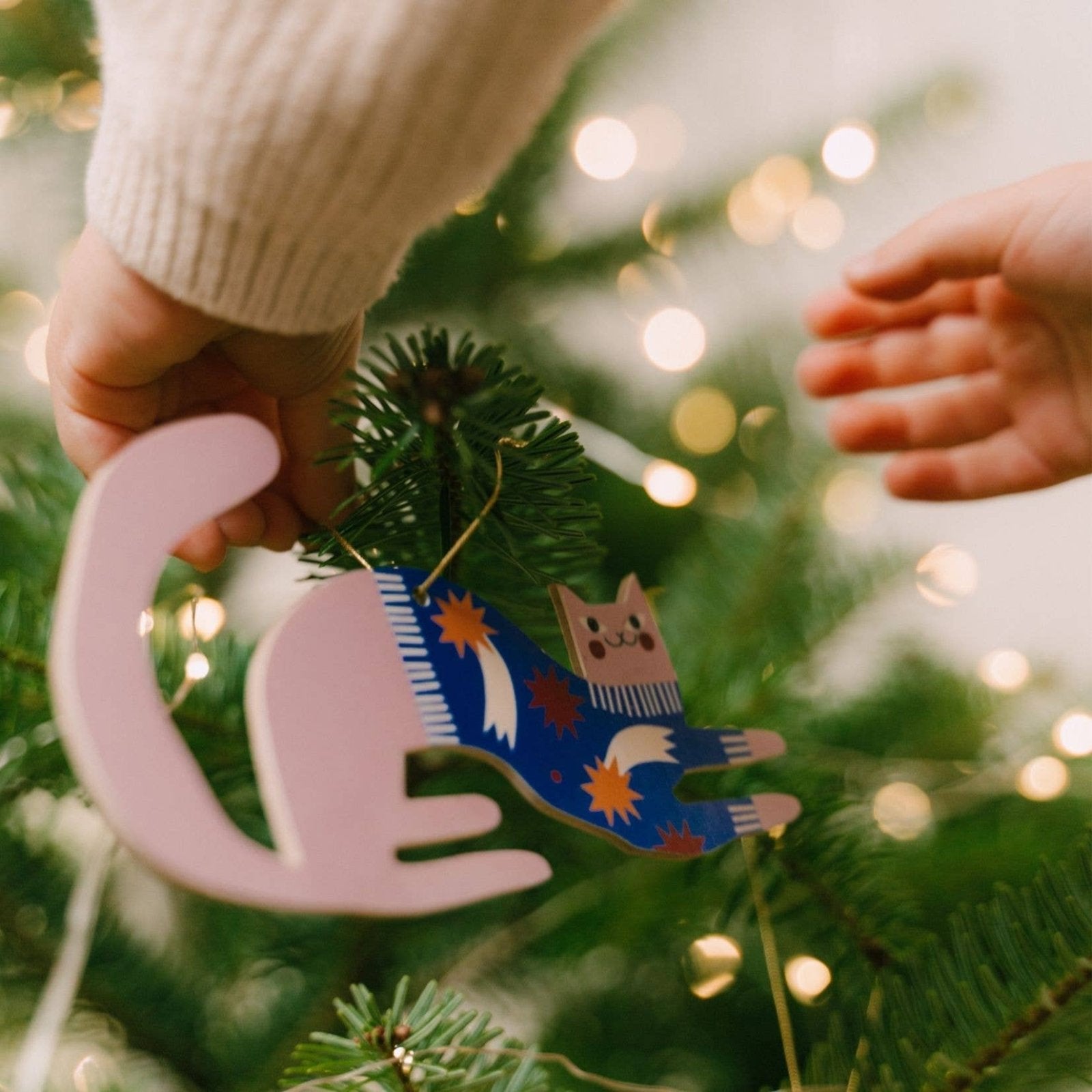 milin - Weihnachtsanhänger aus Holz • Charming Cat - Dekoration - ROSA ECK