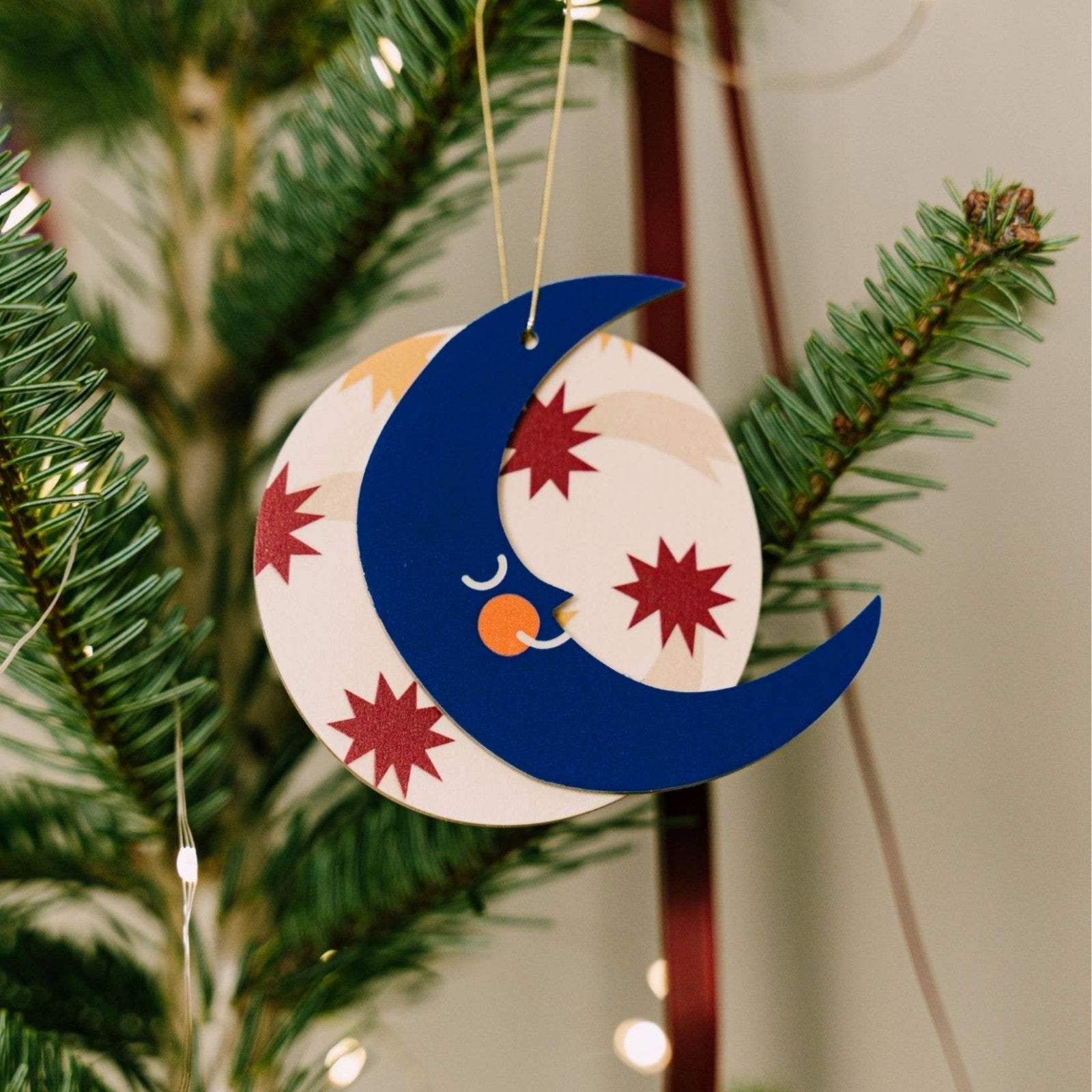 milin - Weihnachtsanhänger aus Holz • Moon - Dekoration - ROSA ECK