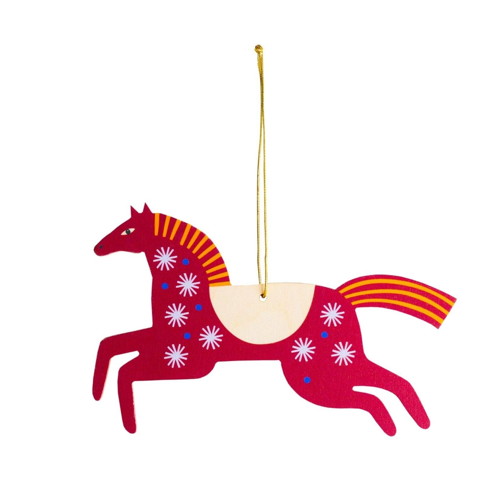 milin - Weihnachtsanhänger aus Holz • Wooden Horse dunkel - Dekoration - ROSA ECK