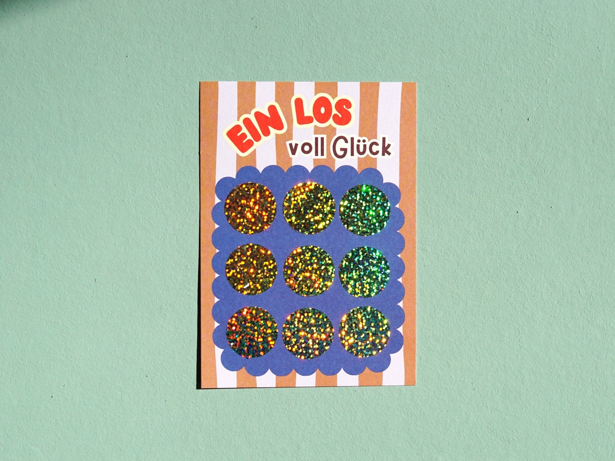 Modern Kids Art - DIY Glückslos Rubbelkarte • Glitzer - ROSA ECK