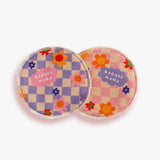moodie - Waschbare Stilleinlagen (3er - Set) • Flowerempower - ROSA ECK