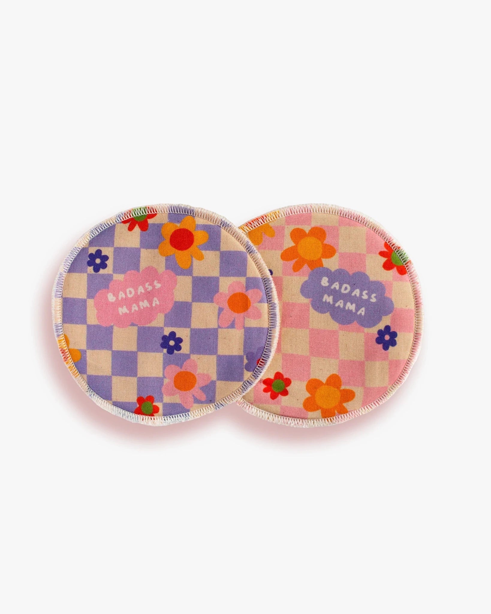 moodie - Waschbare Stilleinlagen (3er - Set) • Flowerempower - ROSA ECK