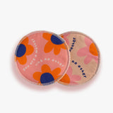 moodie - Waschbare Stilleinlagen (3er - Set) • Flowerempower - ROSA ECK