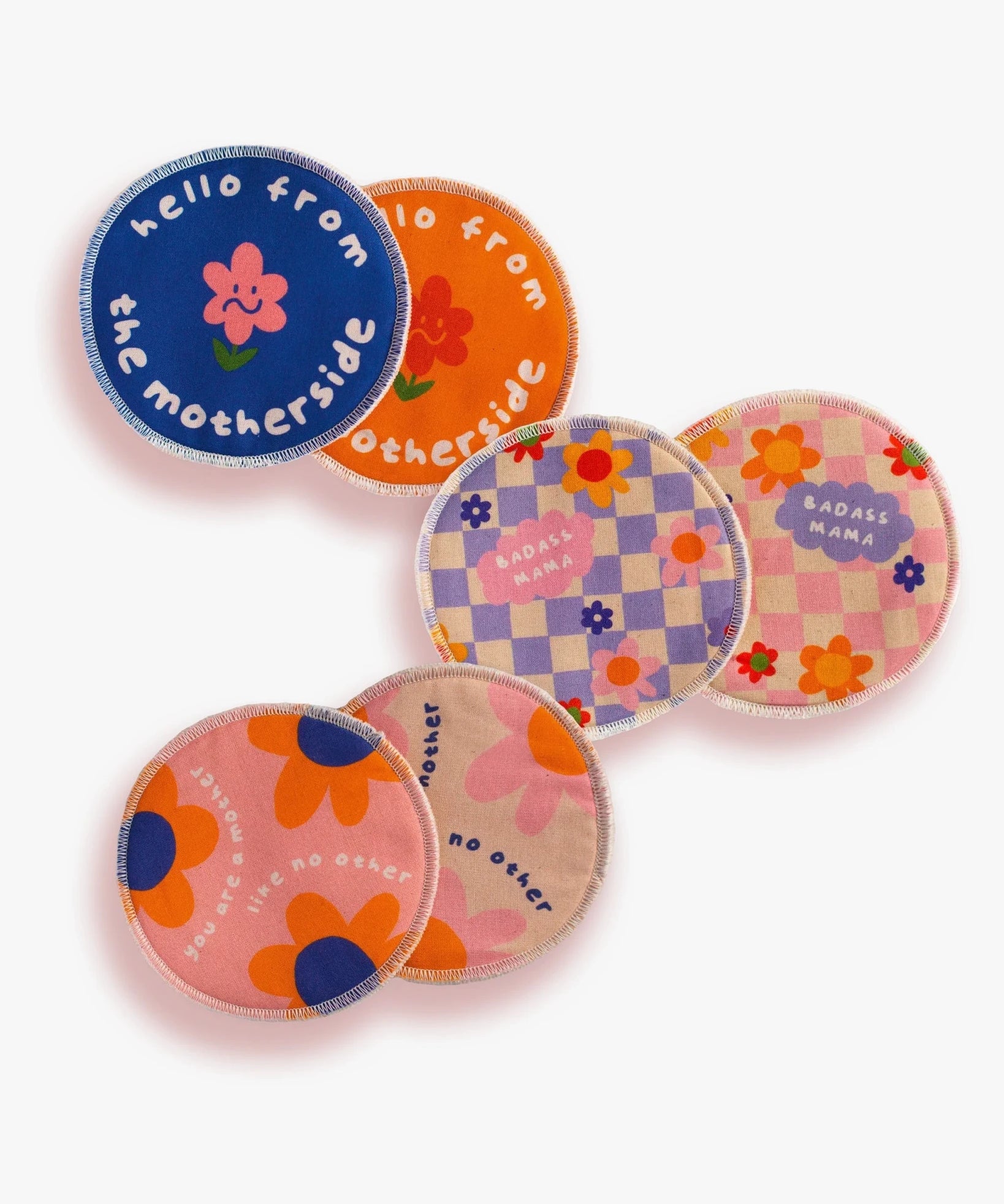 moodie - Waschbare Stilleinlagen (3er - Set) • Flowerempower - ROSA ECK