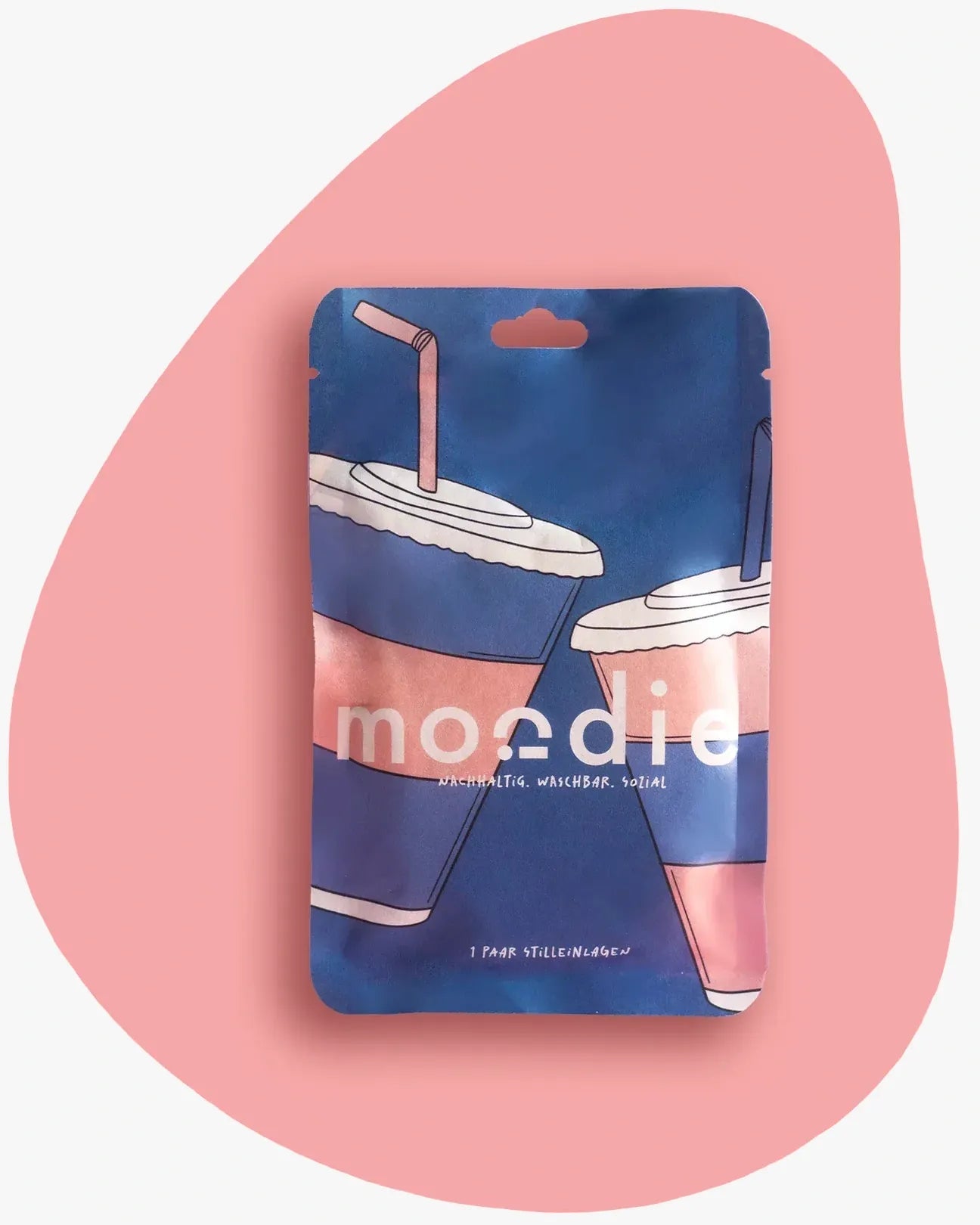 moodie - Waschbare Stilleinlagen • Milkshake - ROSA ECK