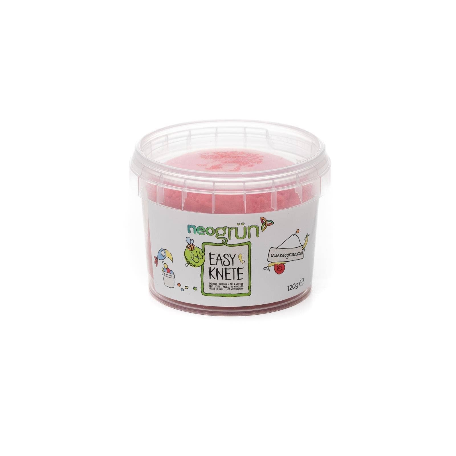 NEOGRÜN - Bio - Easy - Knete vegan (120 g) | Rot - ROSA ECK