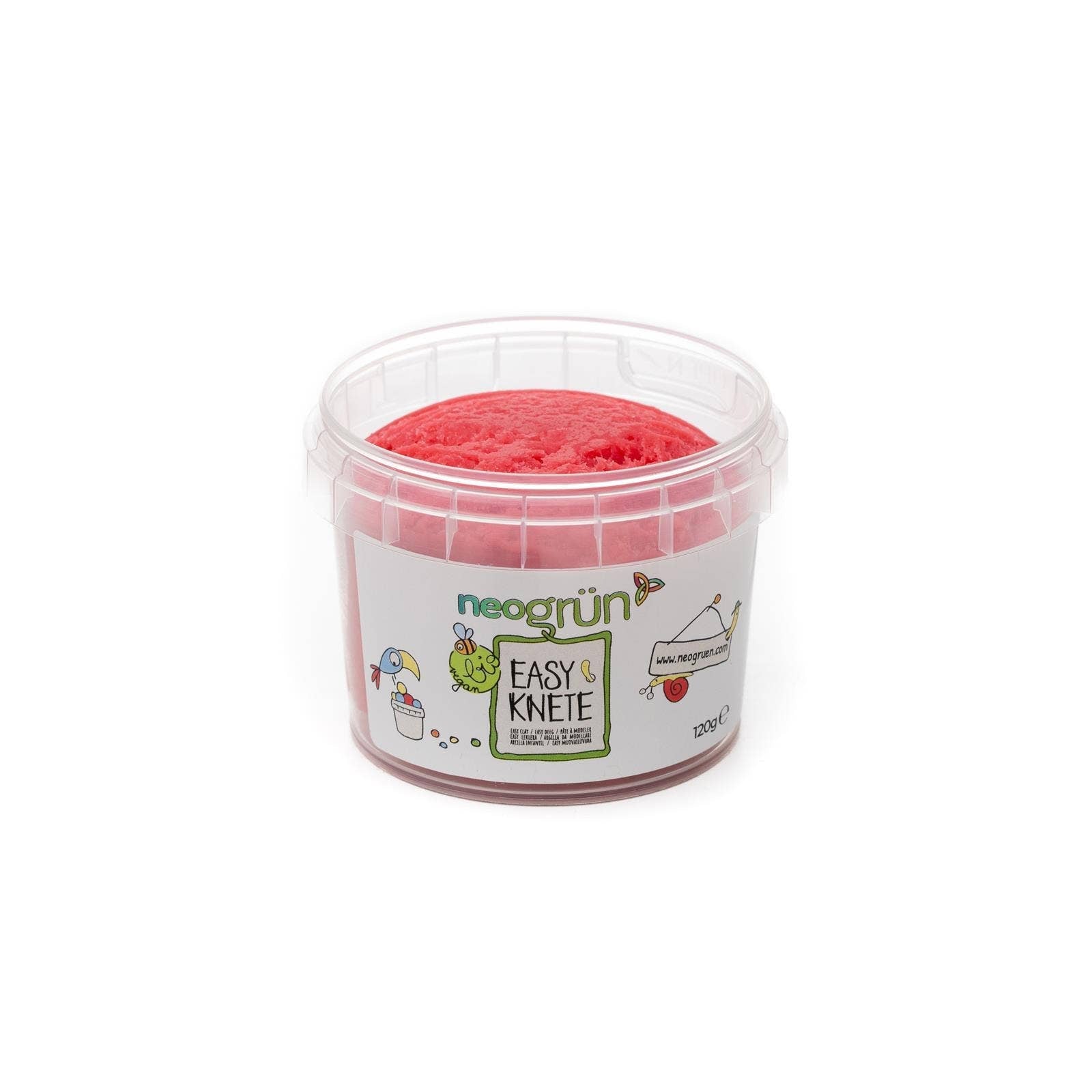 NEOGRÜN - Bio - Easy - Knete vegan (120 g) | Rot - ROSA ECK