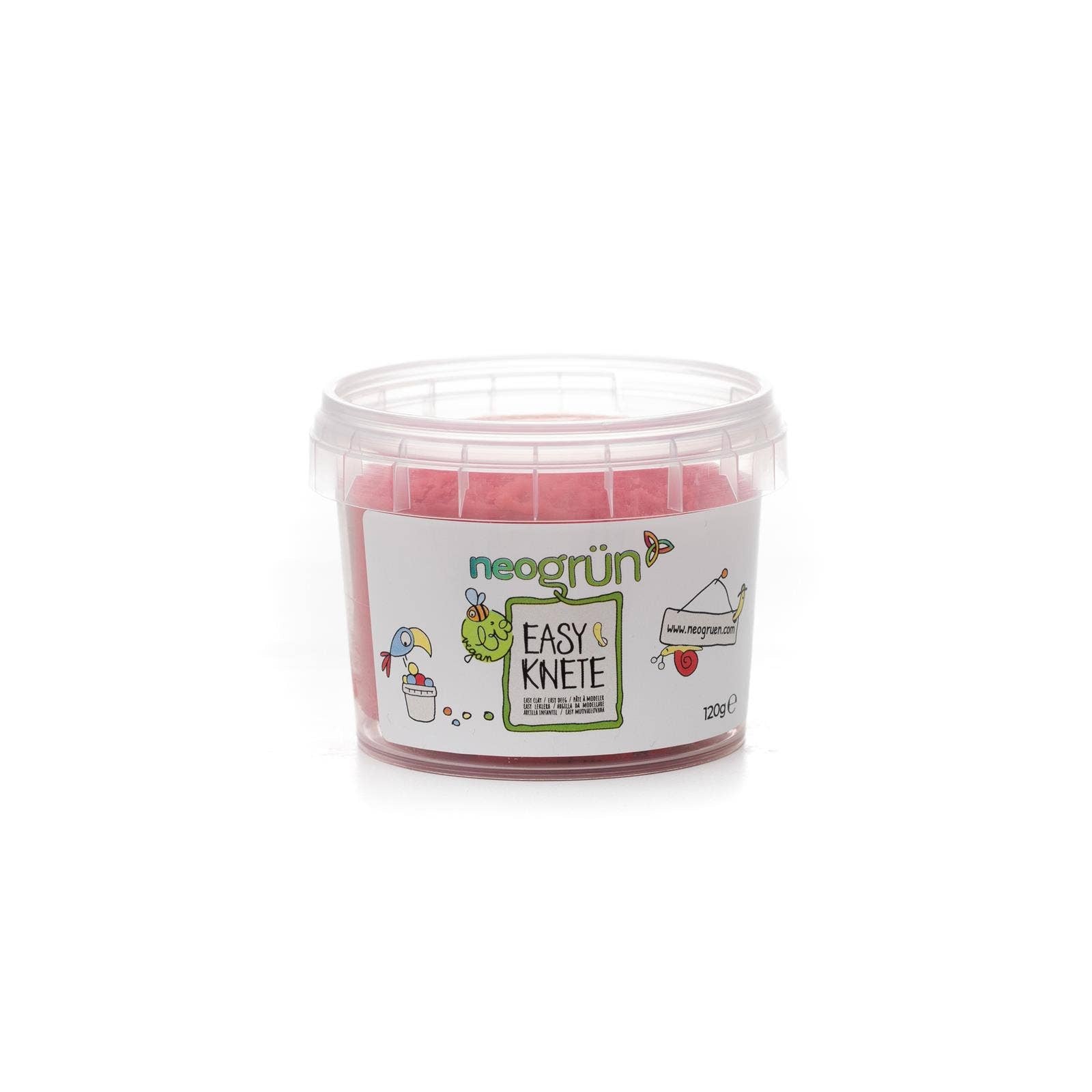 NEOGRÜN - Bio - Easy - Knete vegan (120 g) | Rot - ROSA ECK