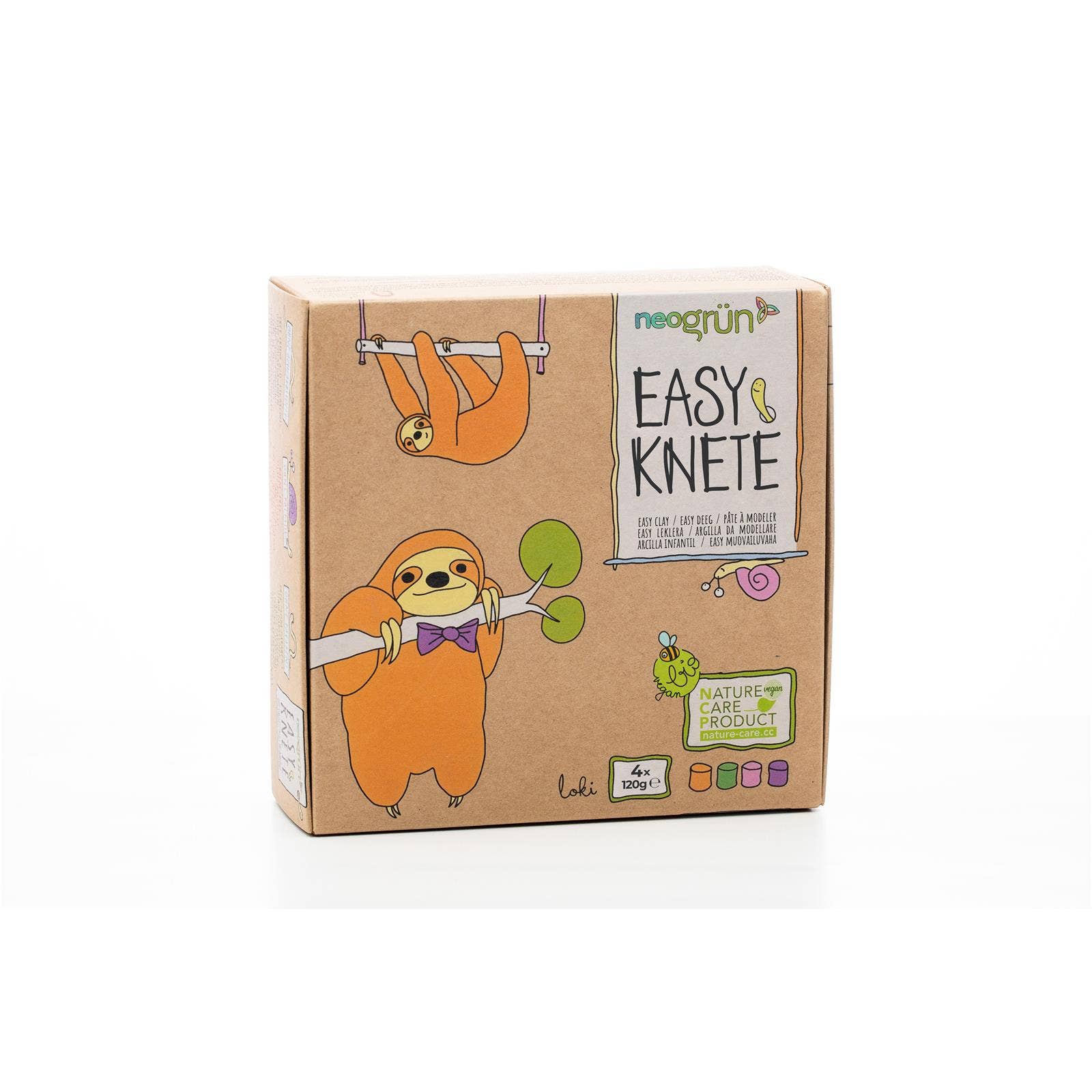 NEOGRÜN - LOKI Bio - Easy - Knete vegan (4er - Set) - ROSA ECK - , ,