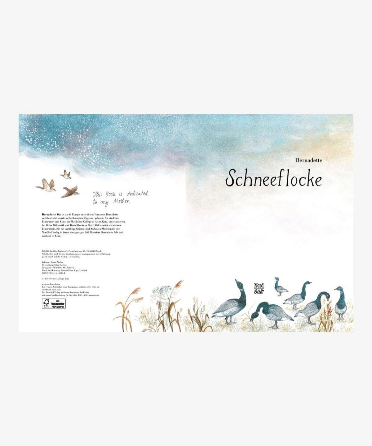 NordSüd Verlag - SCHNEEFLOCKE Kinderbuch - ROSA ECK