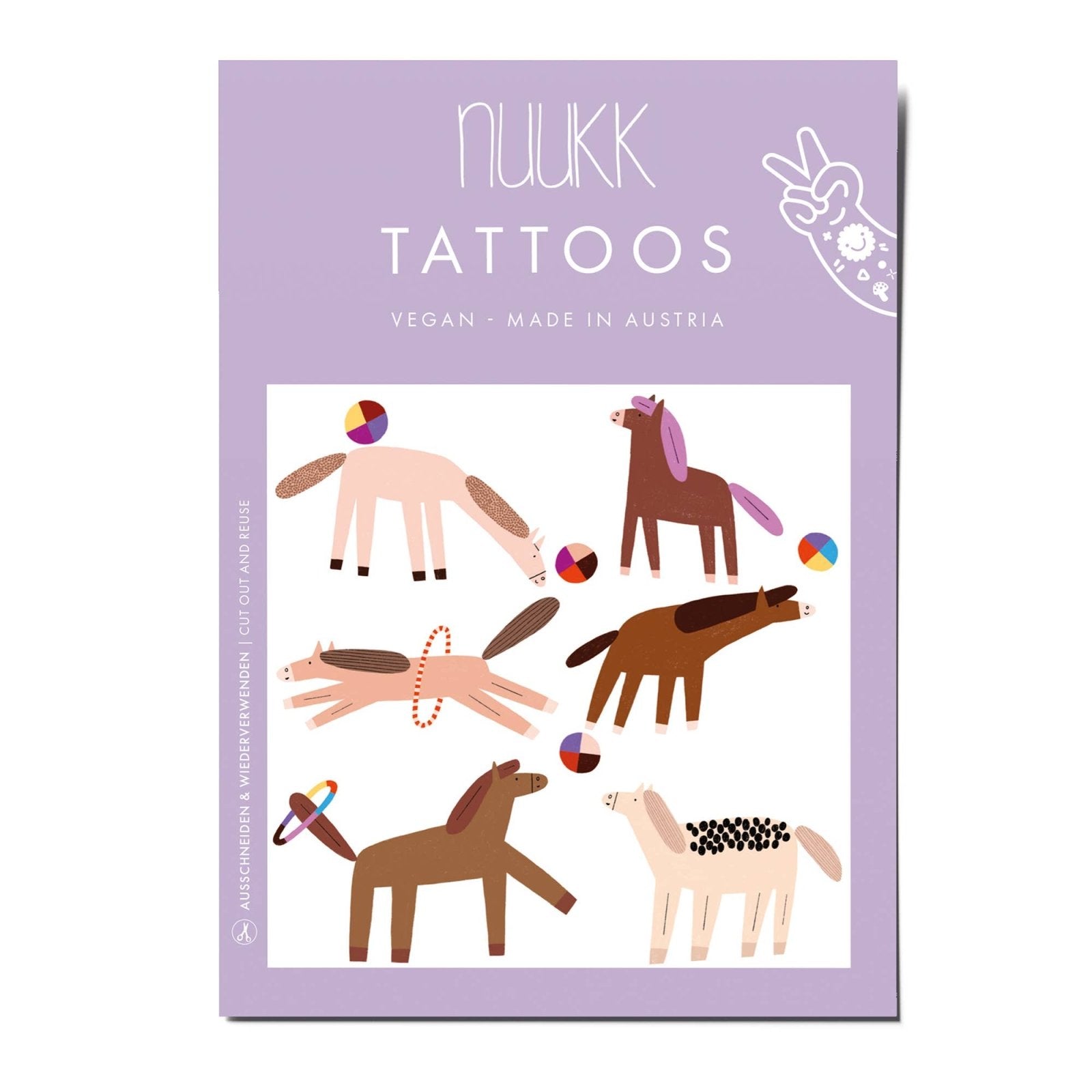 nuukk - Kindertattoos • Pferde - ROSA ECK