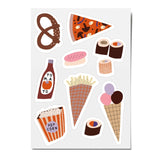 nuukk - Reflektierende Sticker • Fast Food - ROSA ECK