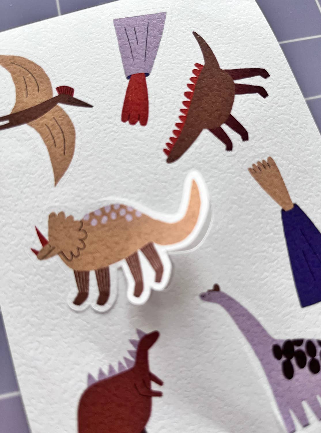 nuukk - Stickerbogen • Dinosaurs (3 Bögen) - ROSA ECK