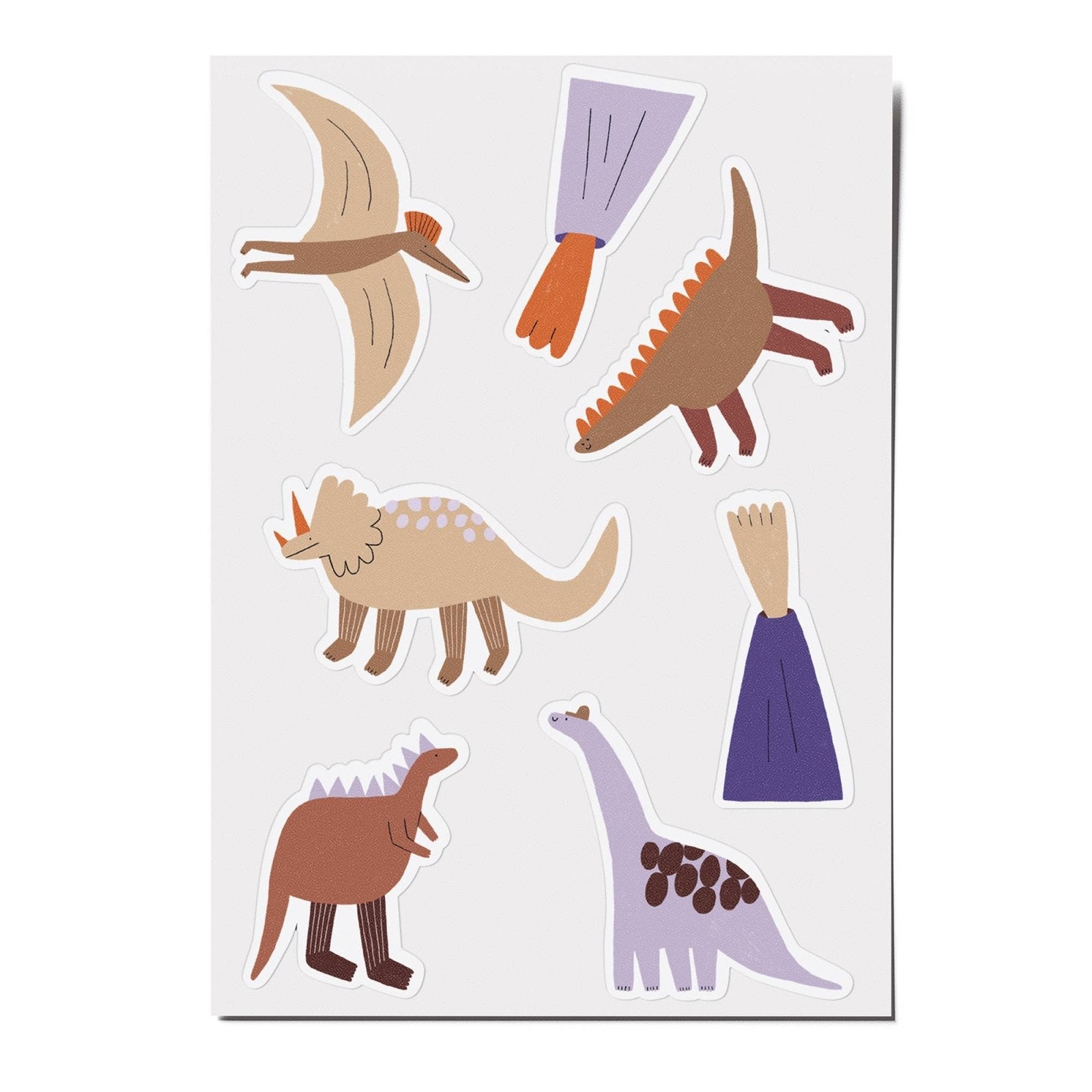 nuukk - Stickerbogen • Dinosaurs (3 Bögen) - ROSA ECK