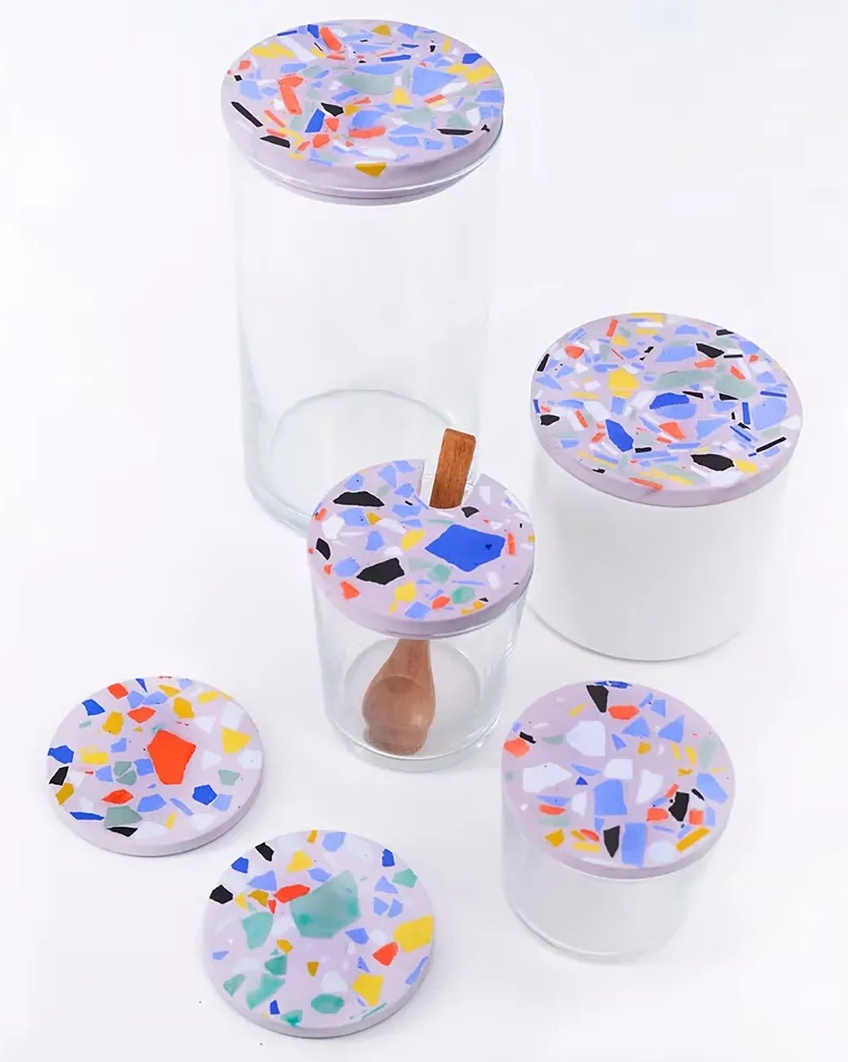 objet vague - BOLD Terrazzo Salzdose (220 ml) • Schwarz - ROSA ECK