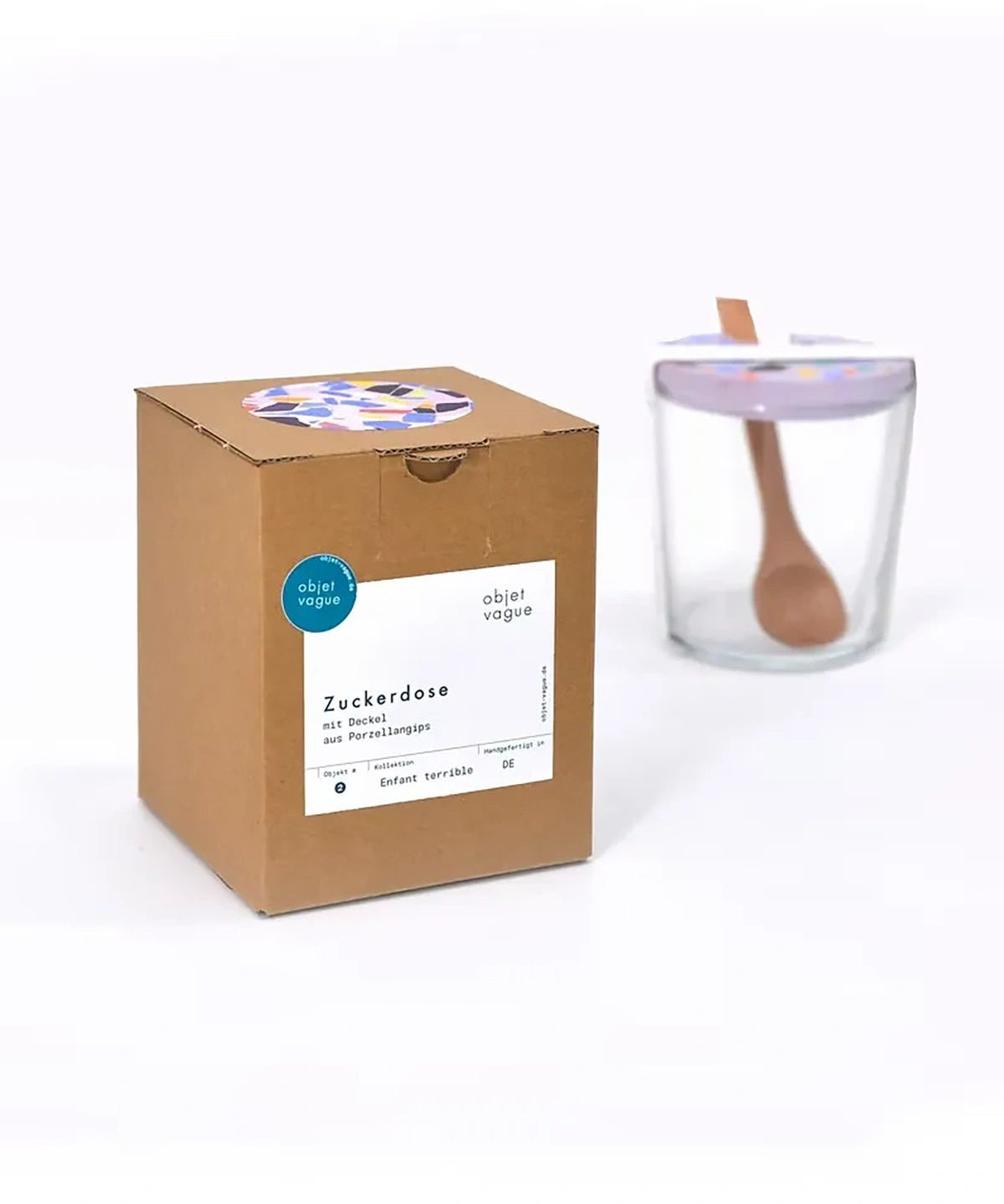 objet vague - BOLD Terrazzo Zuckerdose (366 ml) • Sand - ROSA ECK