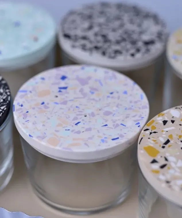 objet vague - Terrazzo Salzdose • Creme - lila - Dose - ROSA ECK Concept Store