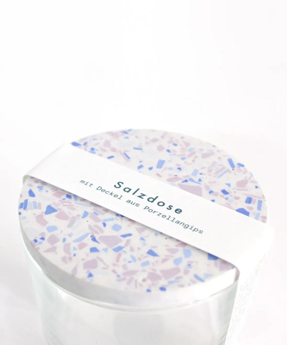 objet vague - Terrazzo Salzdose • Creme - lila - Dose - ROSA ECK Concept Store