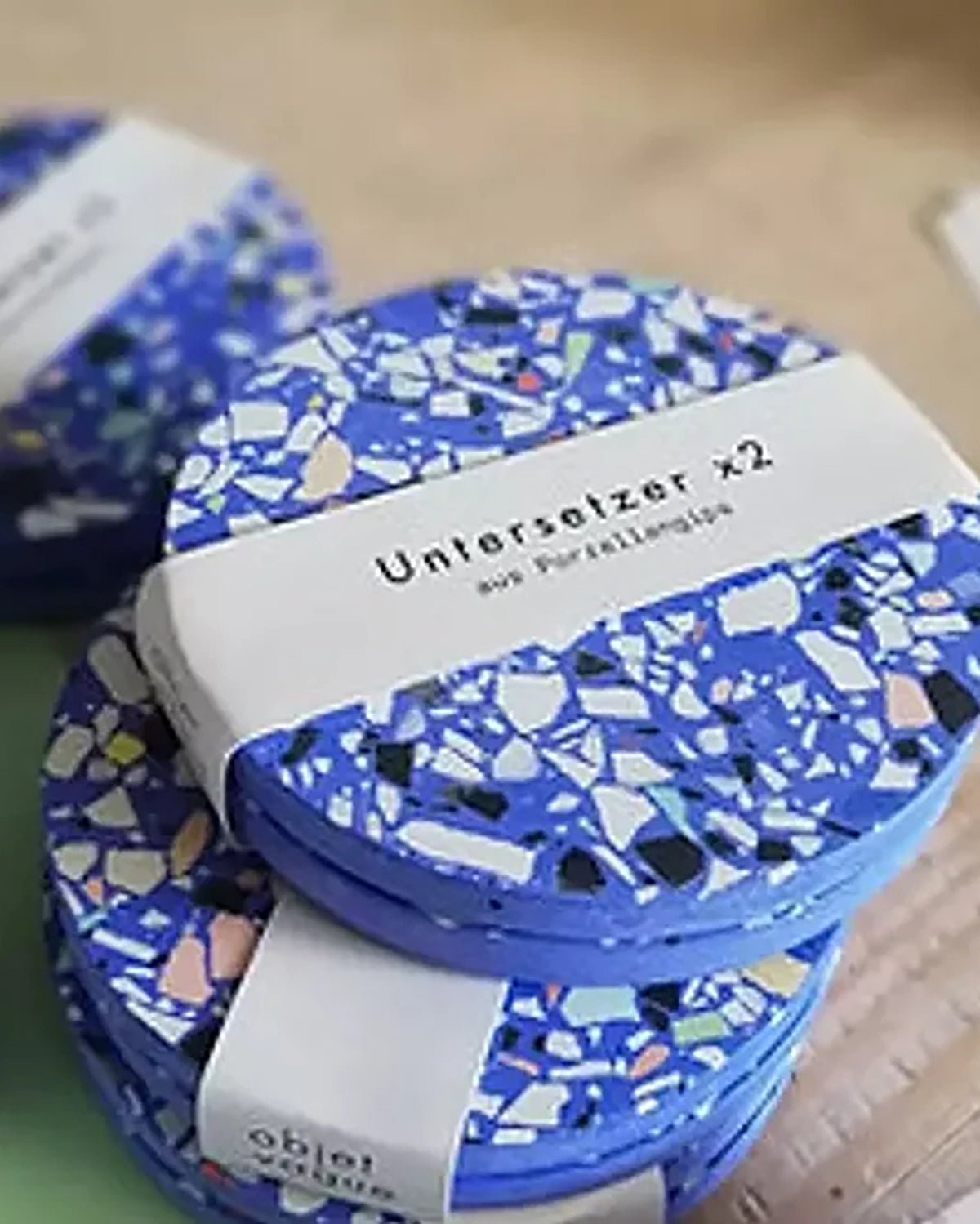 objet vague - Terrazzo Untersetzer (2er-Set) • Grau - ROSA ECK