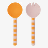 MEDITERRANEO Salatbesteck (2er-Set) • Orange/Rosa