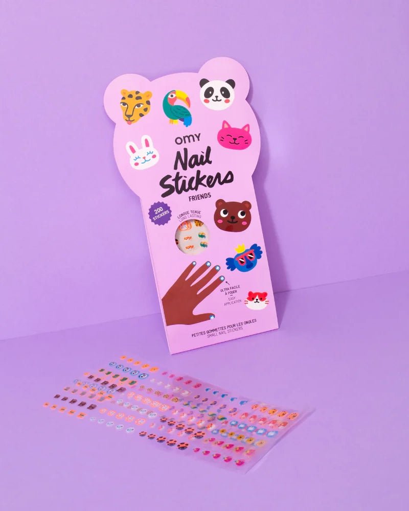 OMY - FRIENDS Nail Art Sticker mit Tieren - Nail Art Sticker - ROSA ECK Concept Store