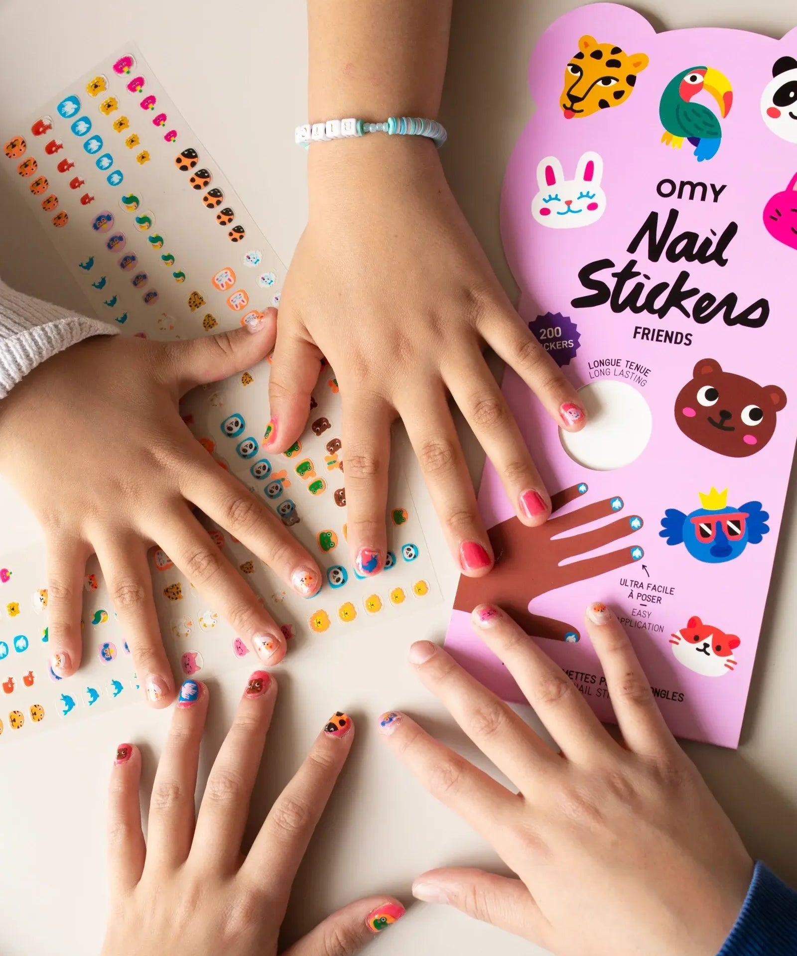 OMY - FRIENDS Nail Art Sticker mit Tieren - Nail Art Sticker - ROSA ECK Concept Store