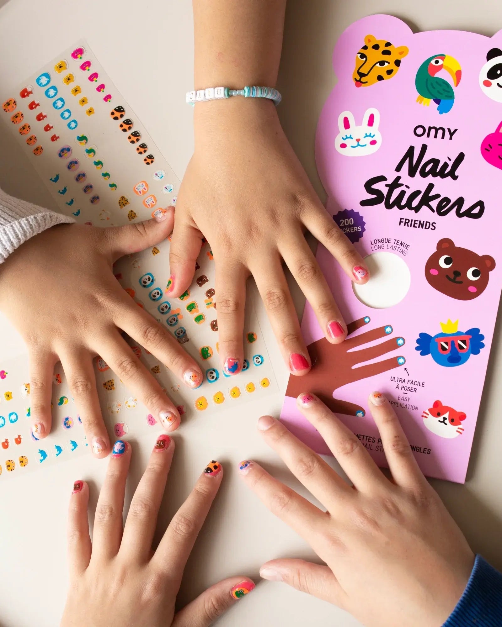 OMY - FRIENDS Nail Art Sticker mit Tieren - Nail Art Sticker - ROSA ECK Concept Store