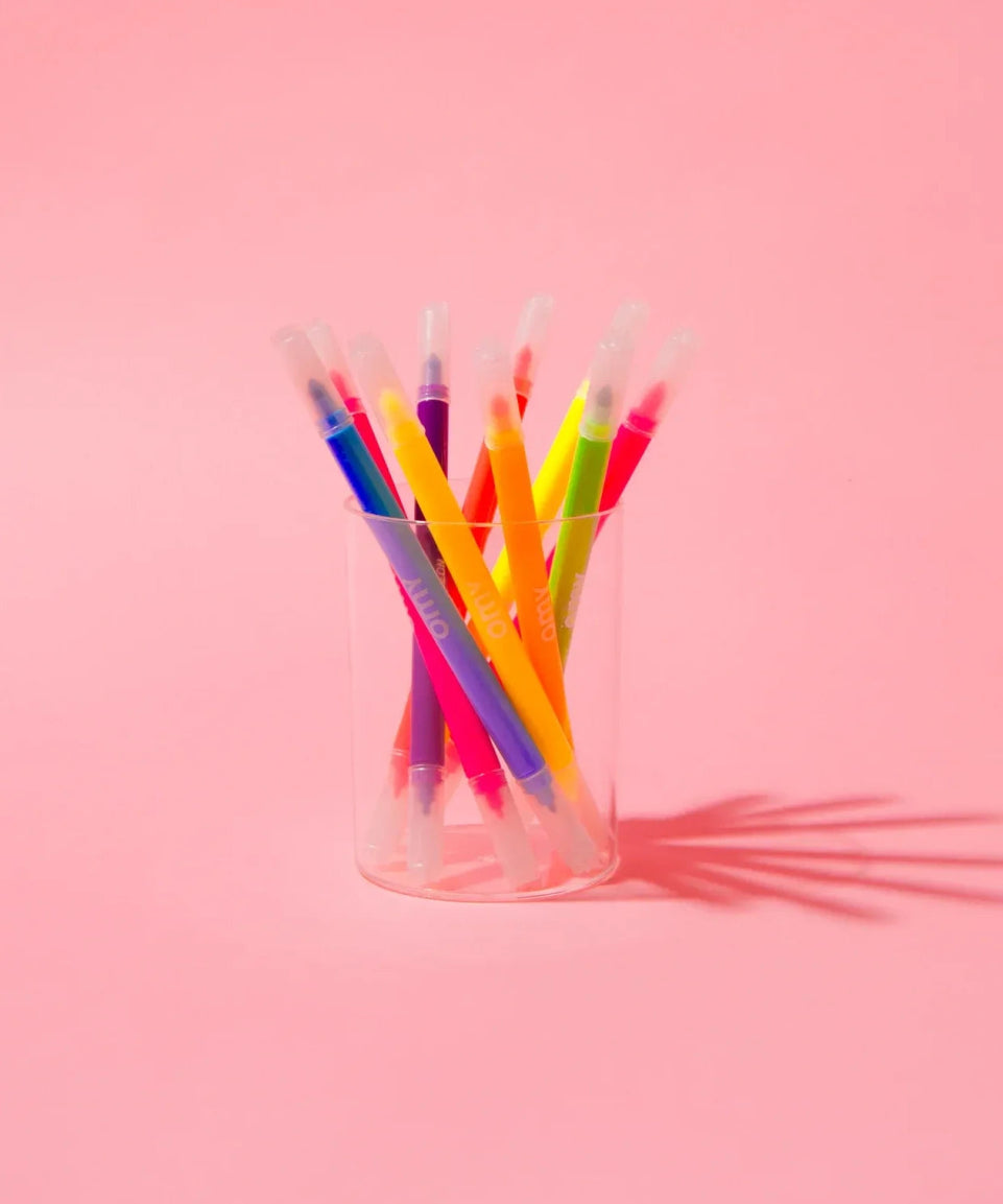 OMY - Mehrfarbige Filzstifte (9er - Set) • Fluoreszierend - Filzstift - ROSA ECK Concept Store