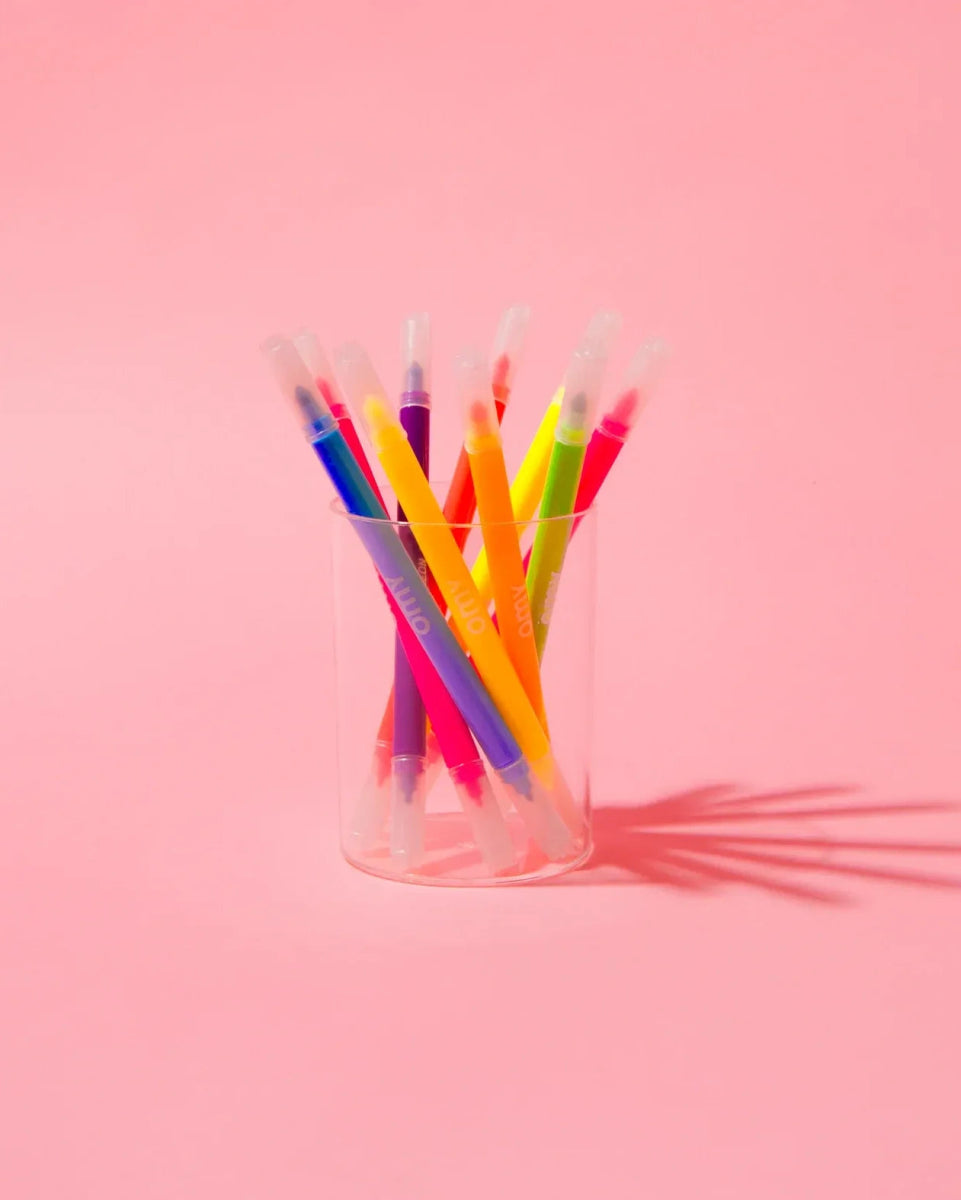 OMY - Mehrfarbige Filzstifte (9er - Set) • Fluoreszierend - Filzstift - ROSA ECK Concept Store