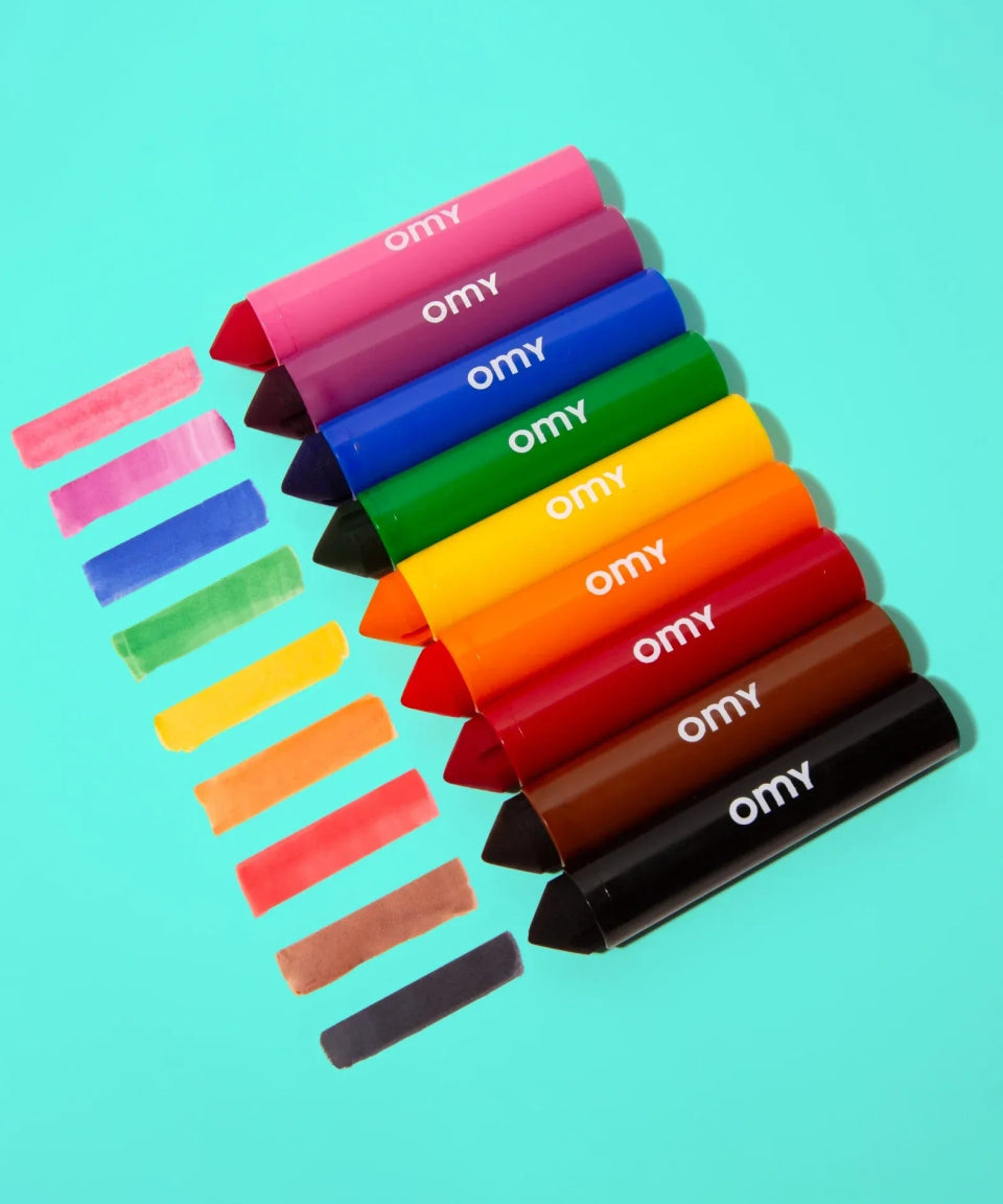OMY - Mehrfarbige Filzstifte (9er - Set) • Jumbo - Filzstift - ROSA ECK Concept Store