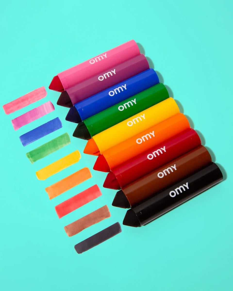 OMY - Mehrfarbige Filzstifte (9er - Set) • Jumbo - Filzstift - ROSA ECK Concept Store