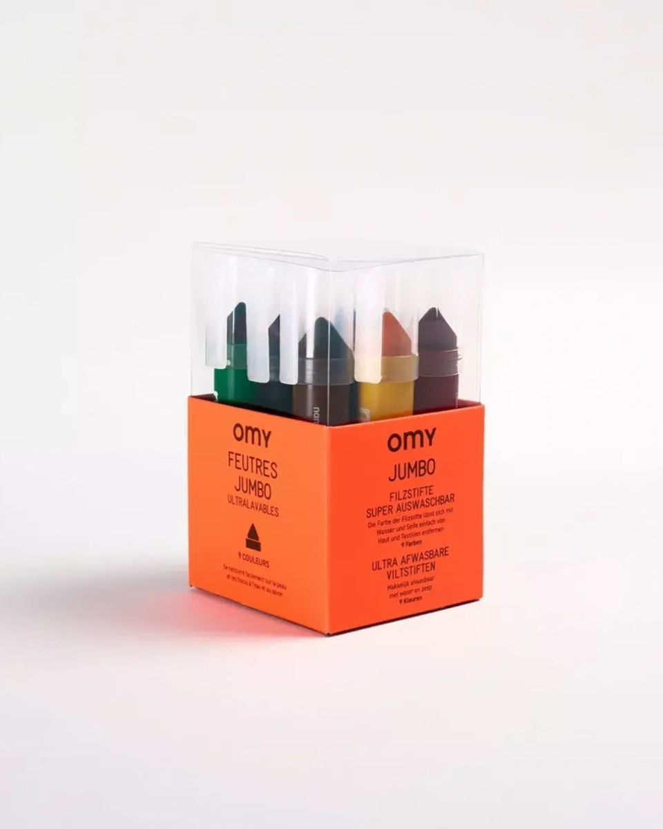 OMY - Mehrfarbige Filzstifte (9er - Set) • Jumbo - Filzstift - ROSA ECK Concept Store