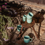 onomao - TRADITIONELL Becher (280 ml) Türkis - ROSA ECK - Türkis, ,