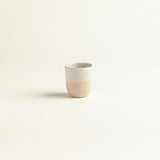 onomao - TRADITIONELL Espressobecher Sand Dipped - ROSA ECK - Becher, Beige, Weiß