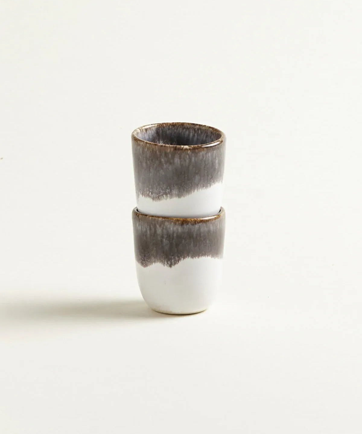 onomao - TRADITIONELL Espressobecher • Steingrau Dipped - Espressotasse - ROSA ECK