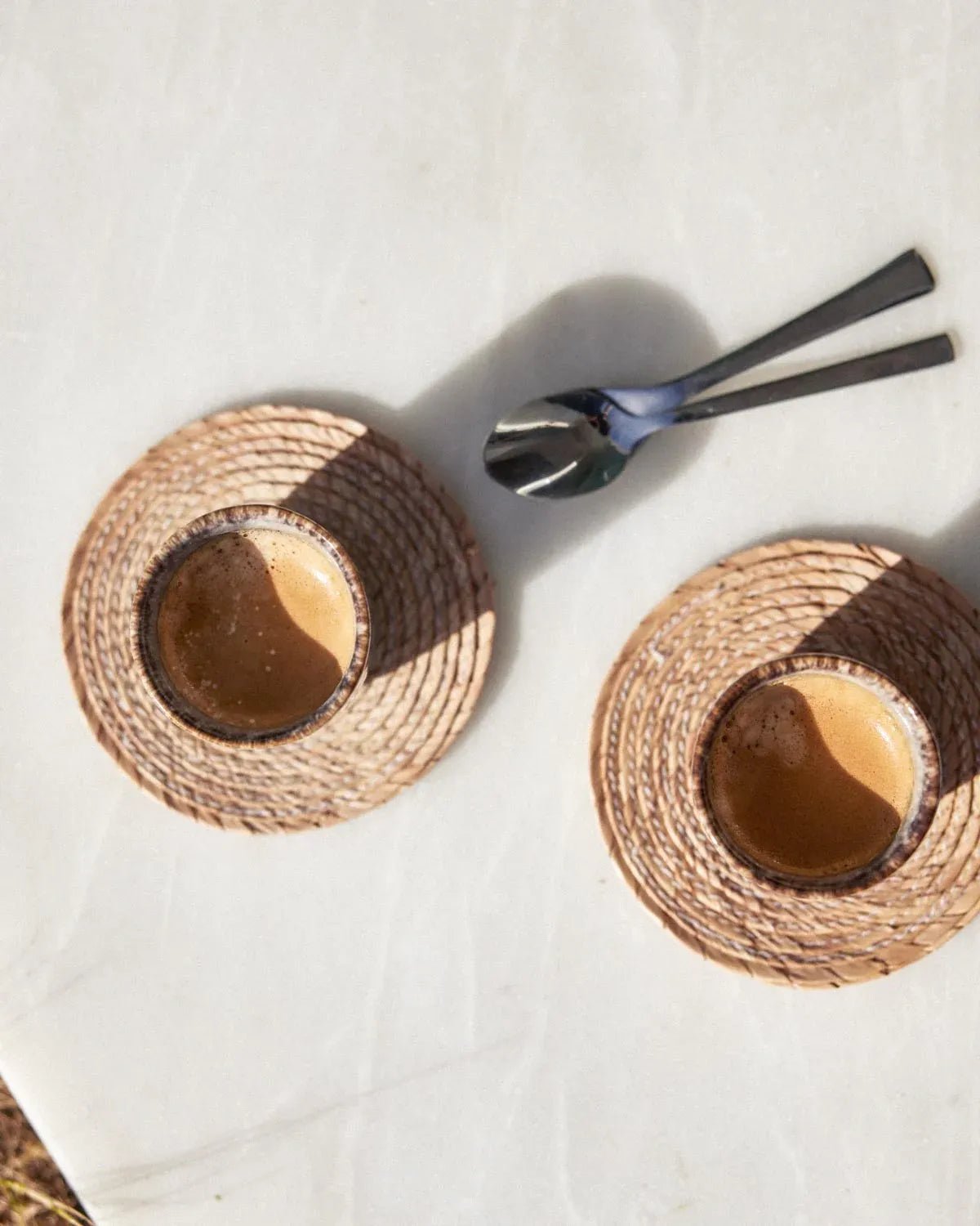 onomao - TRADITIONELL Espressobecher • Steingrau Dipped - Espressotasse - ROSA ECK