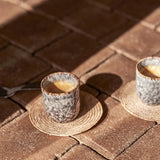 onomao - TRADITIONELL Espressobecher • Steingrau - Espressotasse - ROSA ECK