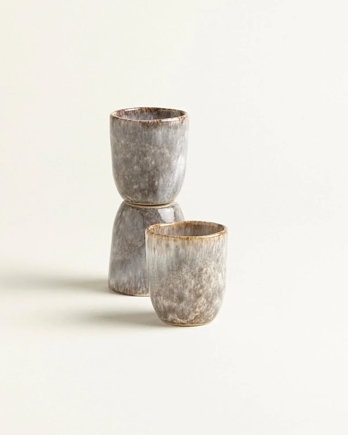 onomao - TRADITIONELL Espressobecher • Steingrau - Espressotasse - ROSA ECK