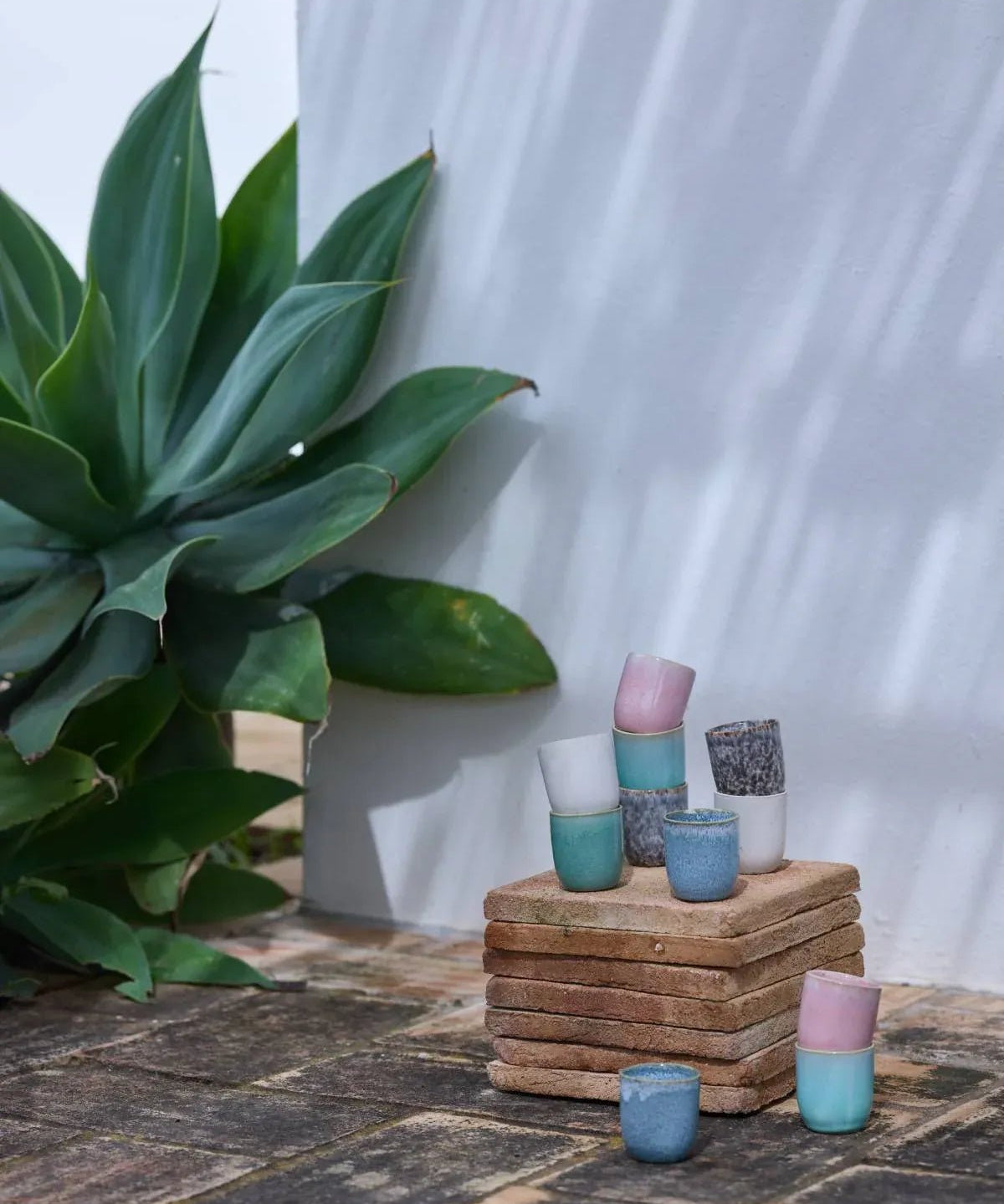 onomao - TRADITIONELL Espressobecher • Steingrau - Espressotasse - ROSA ECK