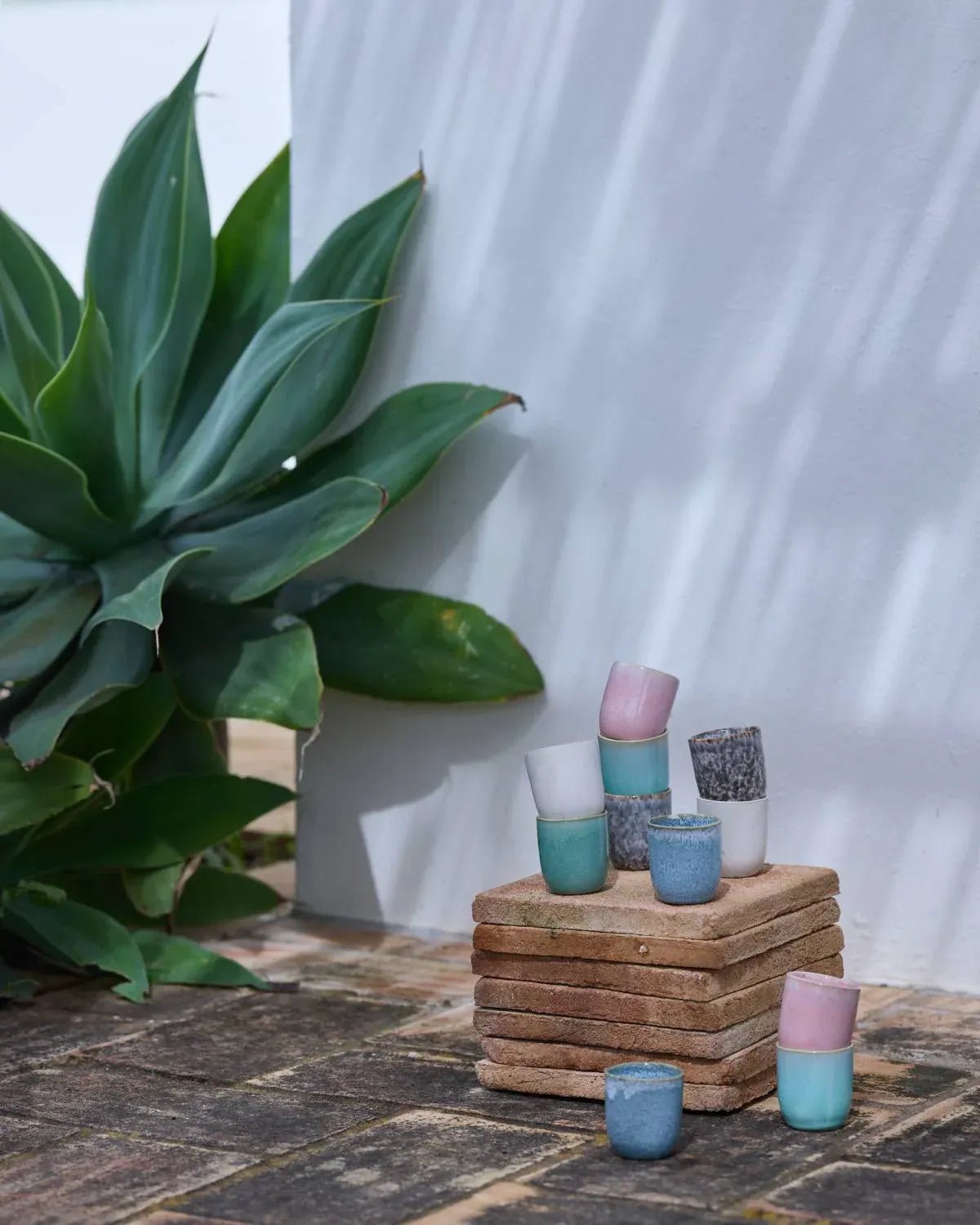 onomao - TRADITIONELL Espressobecher • Steingrau - Espressotasse - ROSA ECK