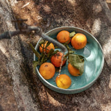 onomao - TRADITIONELL Große Schale (⌀ 30 cm) Türkis - ROSA ECK - Schüssel, Türkis,