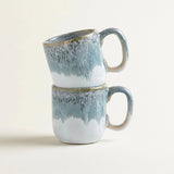 onomao - TRADITIONELL Kleine Tasse (350 ml) Teal Dipped - ROSA ECK - , ,