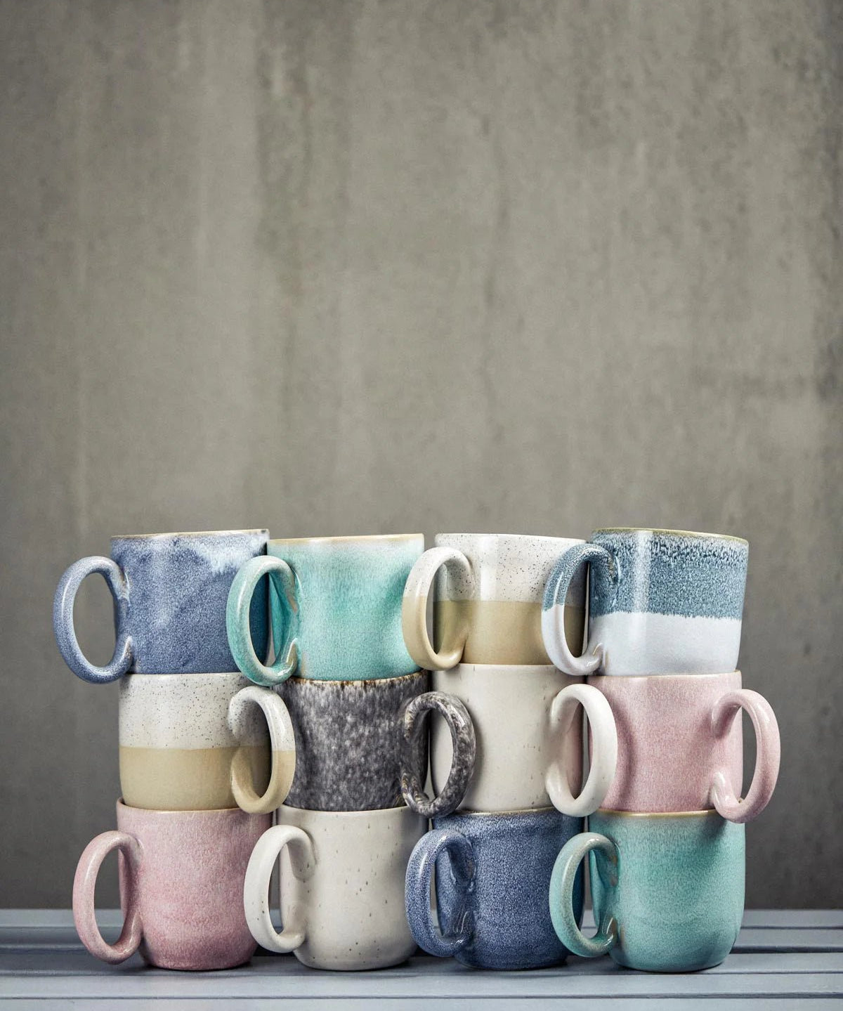 onomao - TRADITIONELL Kleine Tasse (350 ml) Teal Dipped - ROSA ECK - , ,