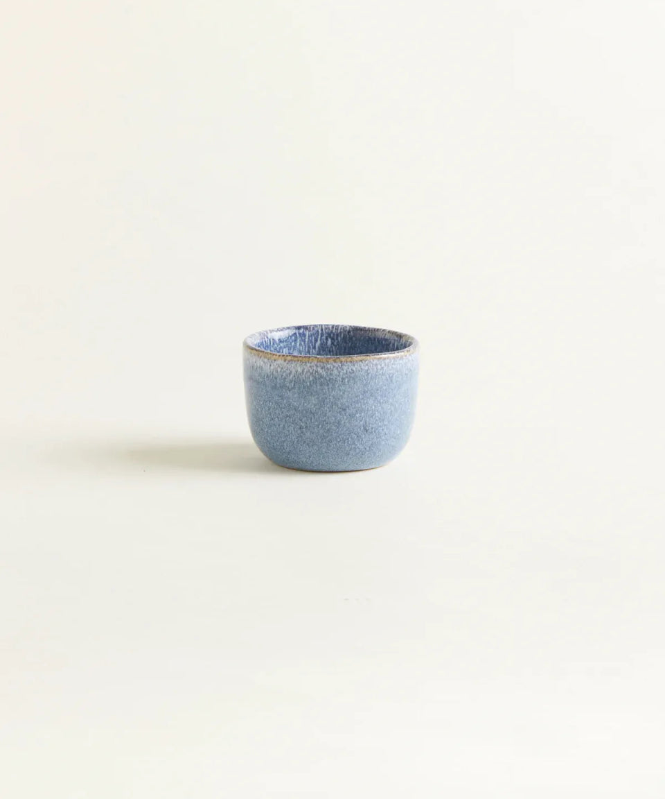 onomao - TRADITIONELL Kleiner Becher (150 ml) • Graublau - Kaffee - und Teetasse - ROSA ECK Concept Store