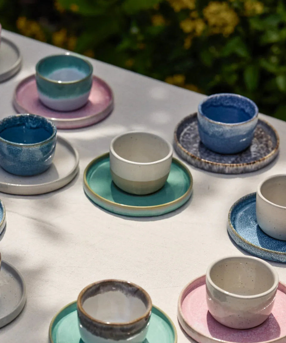 onomao - TRADITIONELL Kleiner Becher (150 ml) • Graublau - Kaffee - und Teetasse - ROSA ECK Concept Store