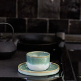 onomao - TRADITIONELL Kleiner Becher (150 ml) • Türkis Dipped - Kaffee - und Teetasse - ROSA ECK Concept Store