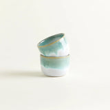 onomao - TRADITIONELL Kleiner Becher (150 ml) • Türkis Dipped - Kaffee - und Teetasse - ROSA ECK Concept Store