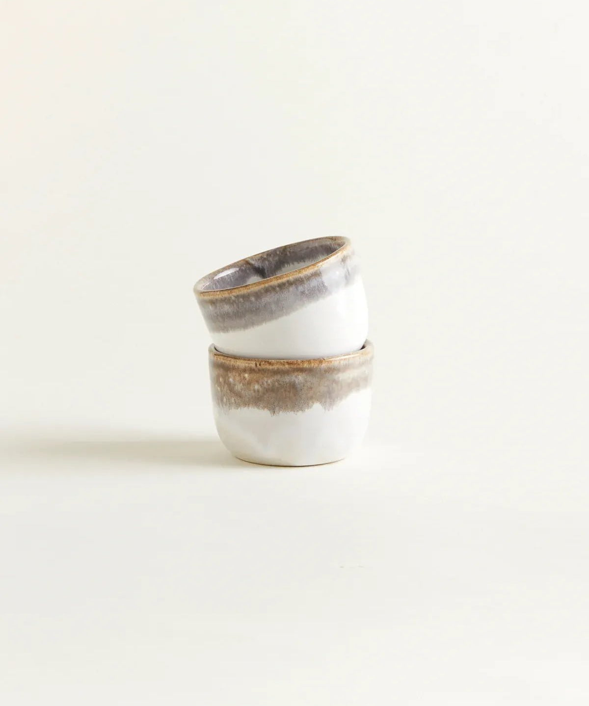 onomao - TRADITIONELL Kleiner Becher • Steingrau Dipped - Kaffee - und Teetasse - ROSA ECK